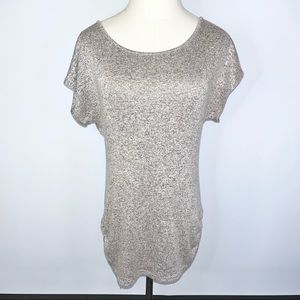 FREE KISSES Oatmeal Beige Dolman Sleeve Blouse Top Medium